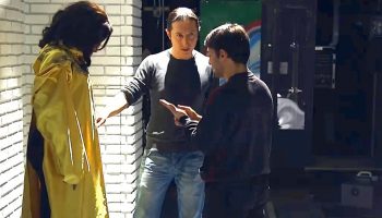Training artists on stage for "Ghost the musical"